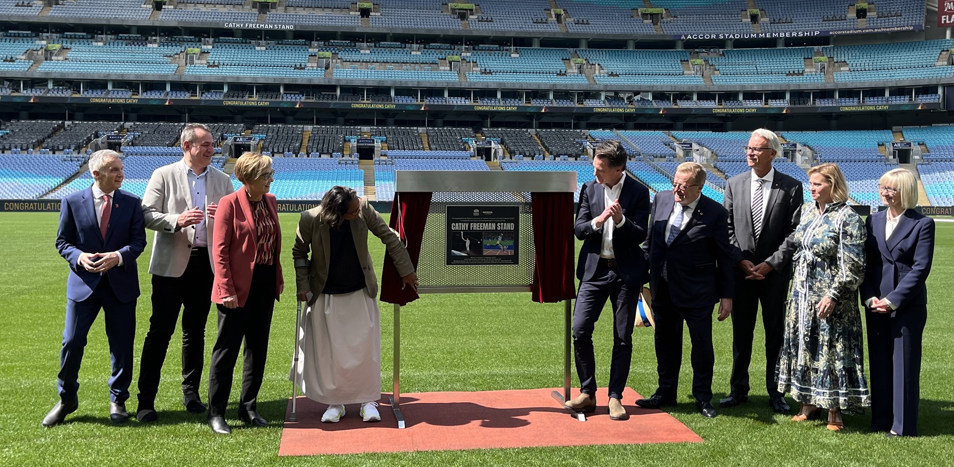 Sydney’s Accor Stadium grandstand renamed in honour of sporting legend Cathy Freeman OAM Main Image